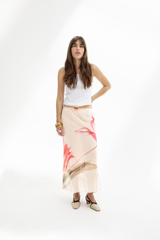 long printed skirt dia