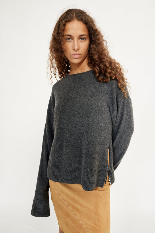 slit sweater double