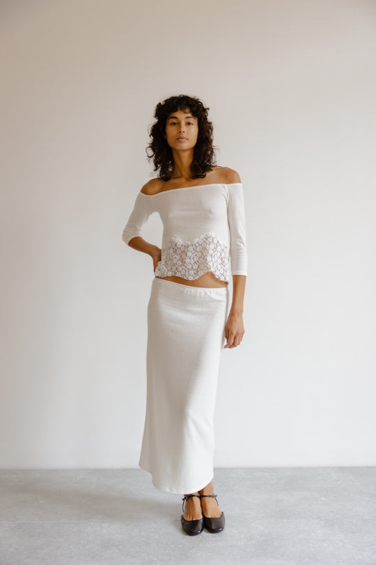 jupe longue en jersey pantelleria