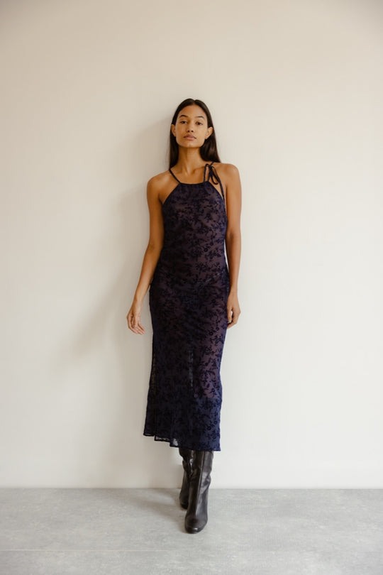 Mid dress in flock print Folegandros