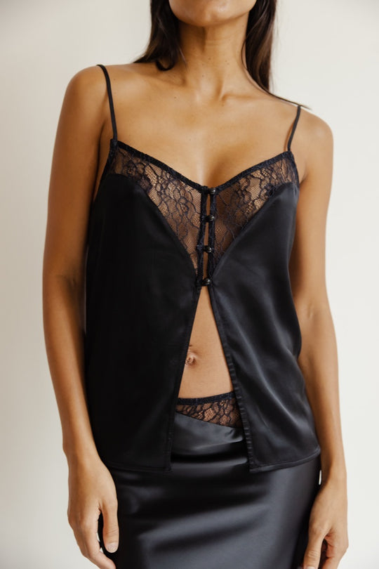 Satin lingerie top Capri