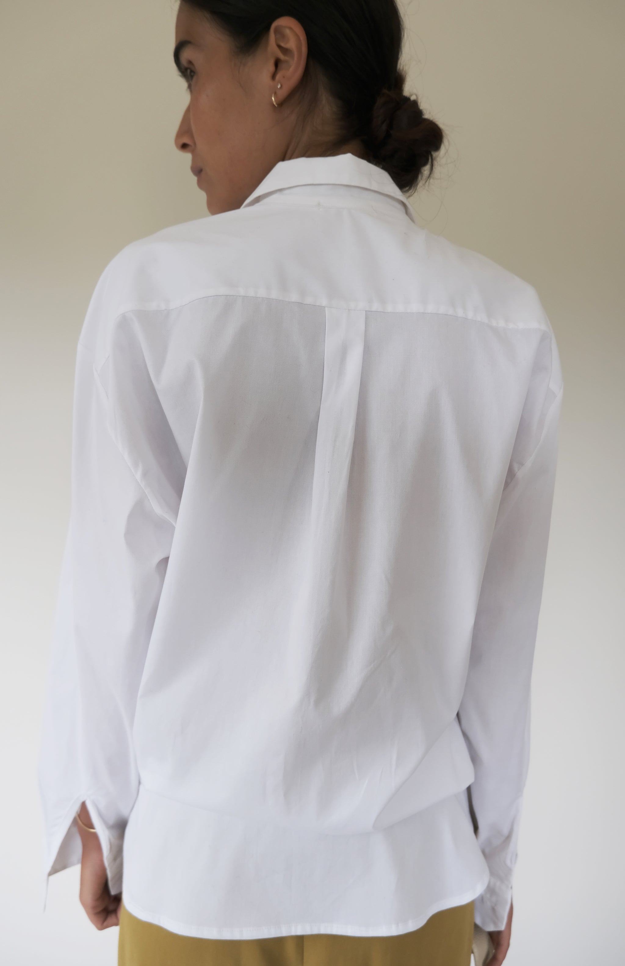 Chemise Asymétrique 2W Paris Taille 46/48 - 50% Lin, Couleur Noir Et Marron, Neuf Sans étiquette