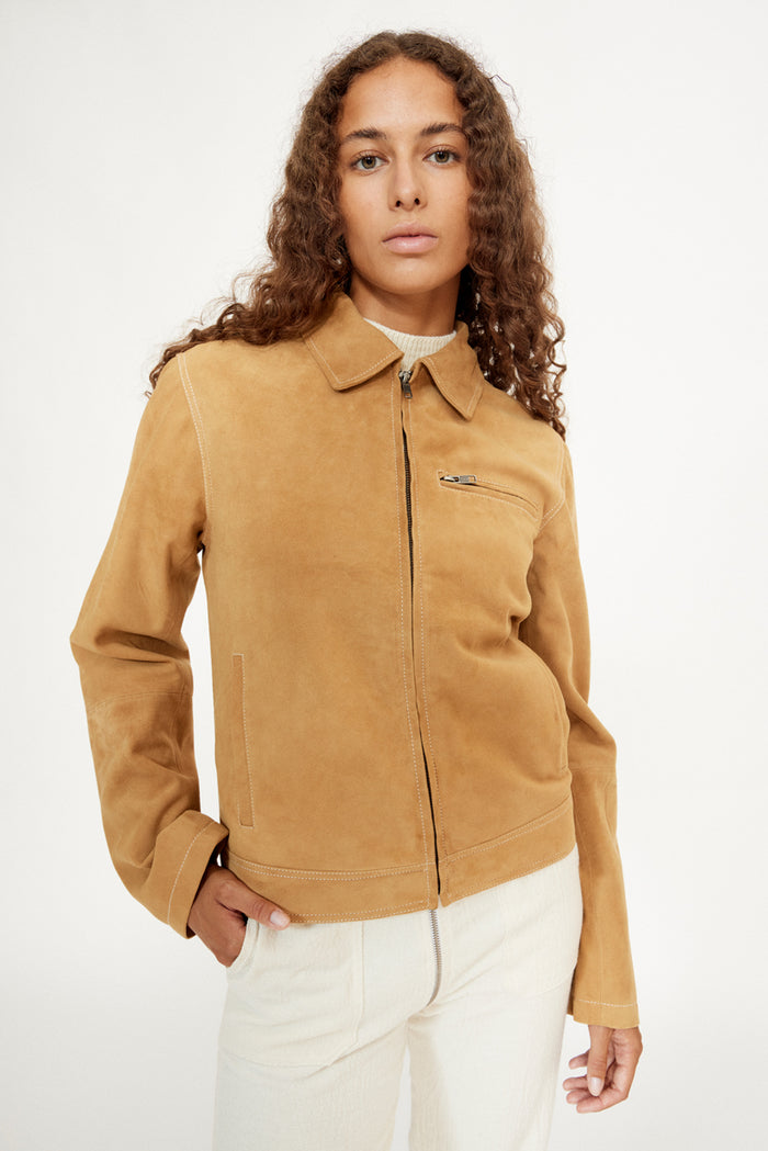 musier paris veste en daim bonny